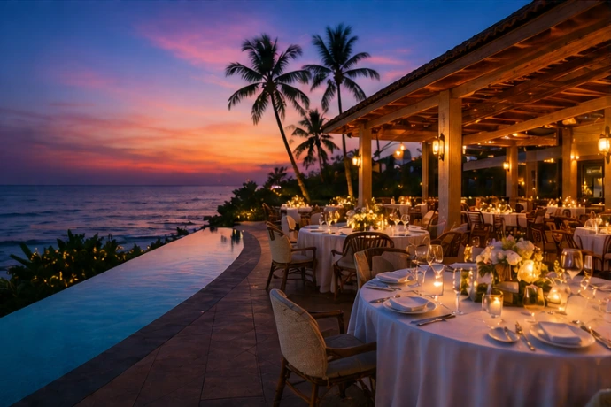 Beachfront gala dinners