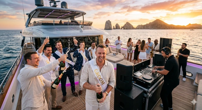 Sunset cruises, DJ decks, champagne showers, live music, and unforgettable ocean views.