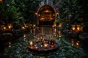 Twilight garden path to secret cellar.webp