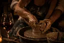 Pottery session by candlelight.webp