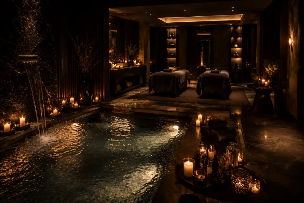 Luxurious night spa retreat.webp