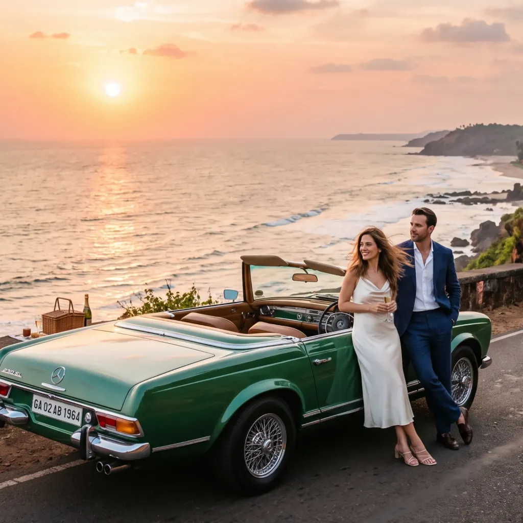 The Coastal Classic: Vintage Convertible Drive