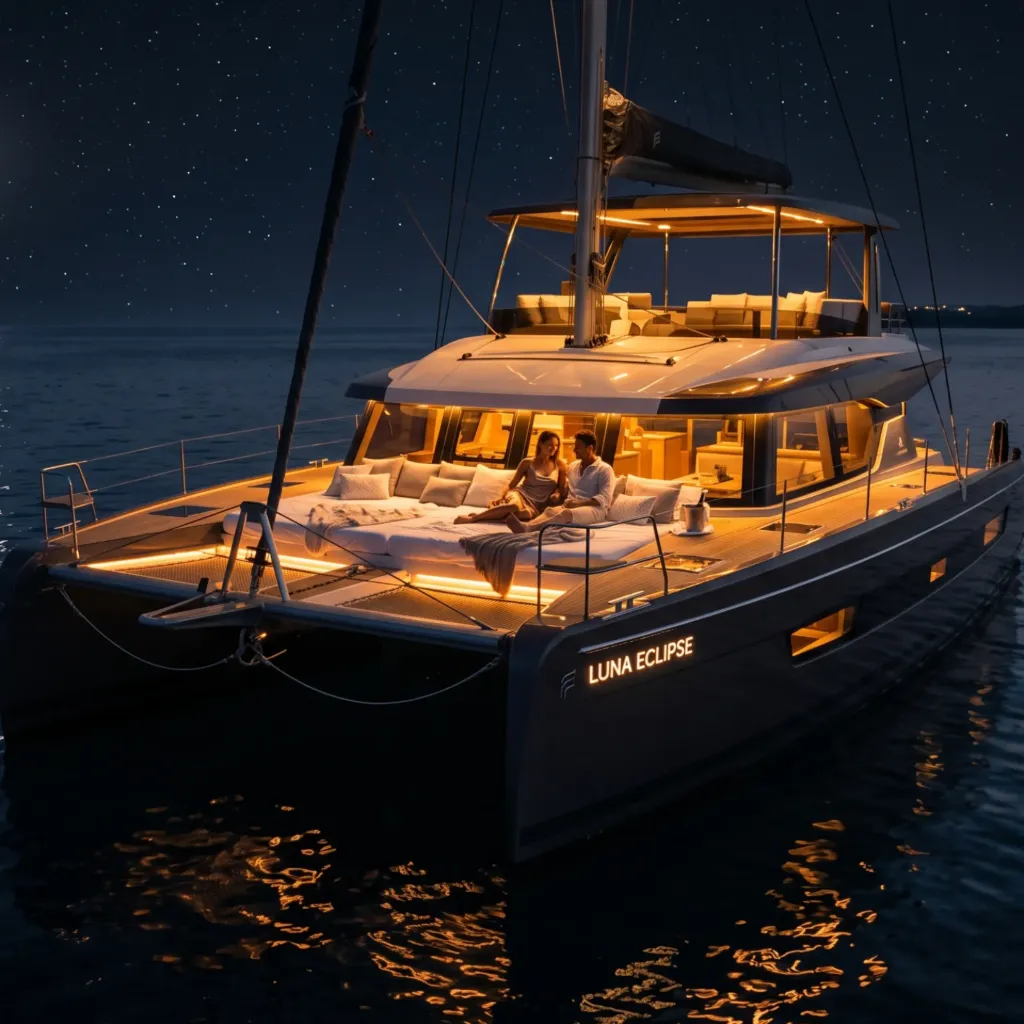 The Nocturnal Odyssey: Overnight Luxury Catamaran