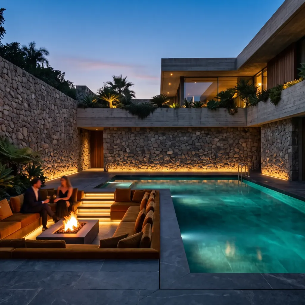 The Brutalist Fortress: Private Pool Villa