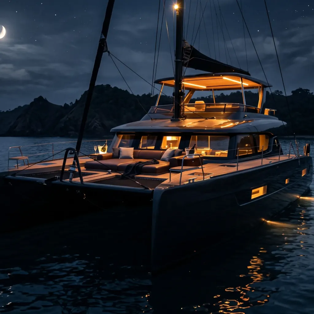 The Nocturnal Vessel: Overnight Catamaran Charter