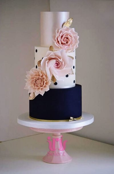 Artistic Rose Tiered Cake