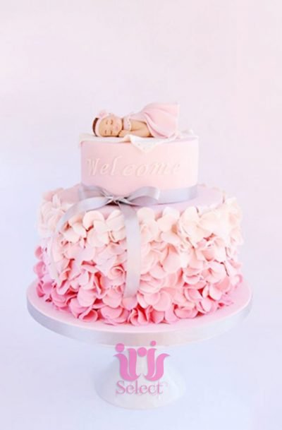 Baby Girl Ruffles Cake