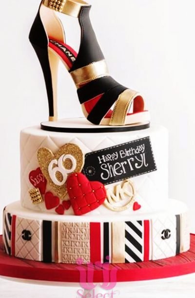 Chanel Sugar Shoe Cake