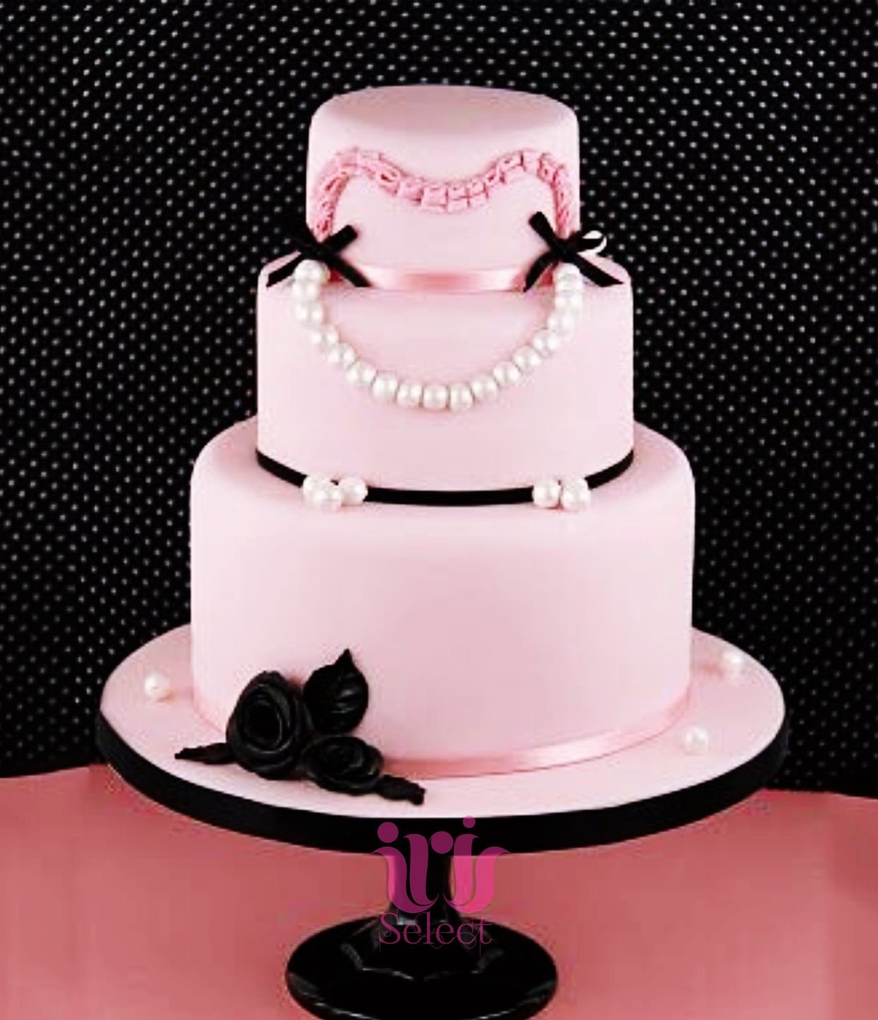 Classy Pink Tier Bridal Shower Cake