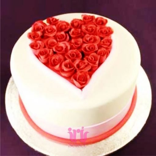 Heart Roses Cake