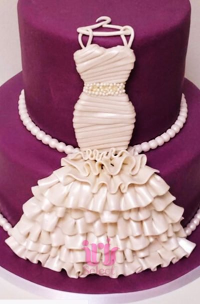 Lavender Drape Bridal Shower Cake