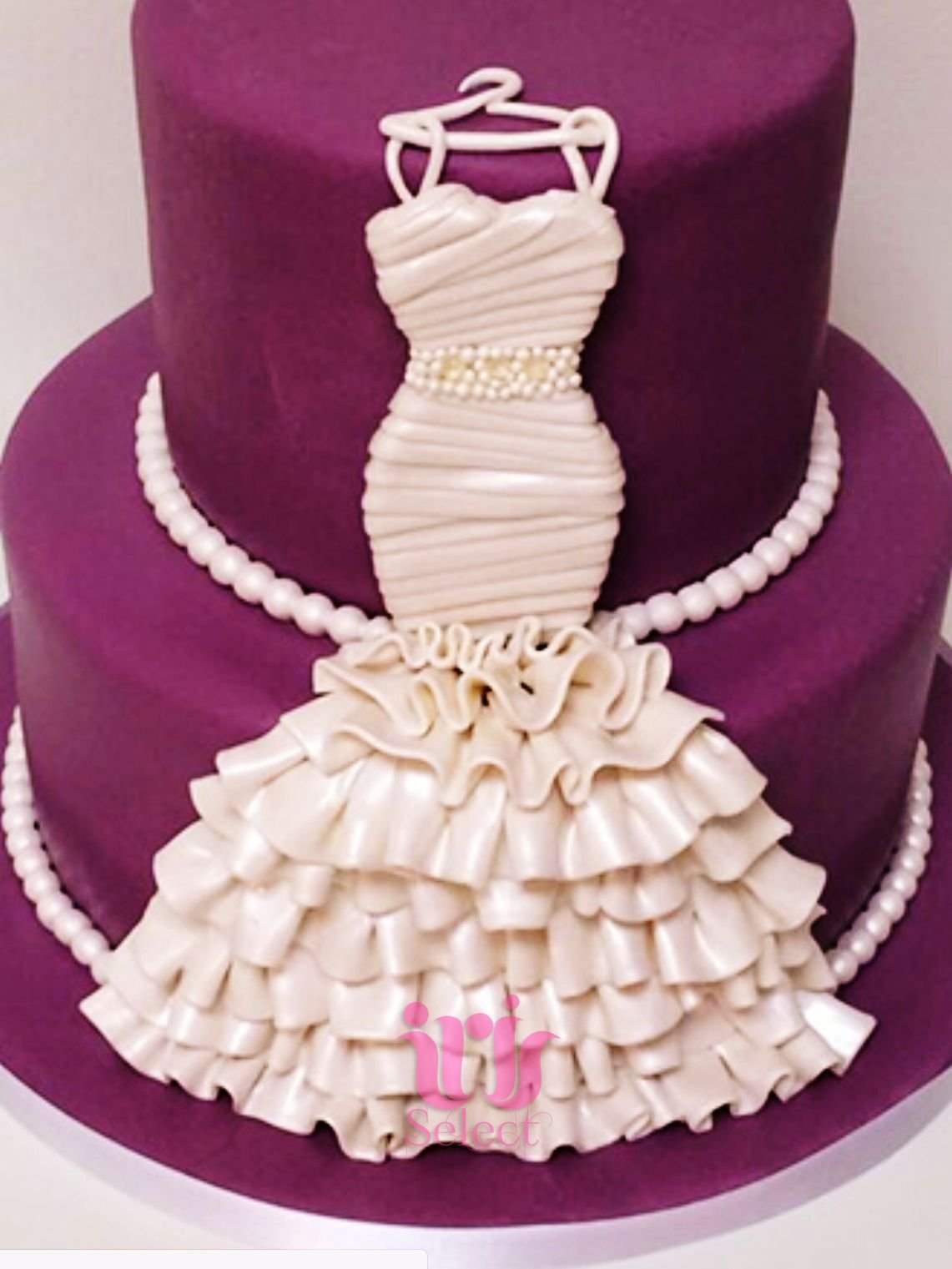 Lavender Drape Bridal Shower Cake