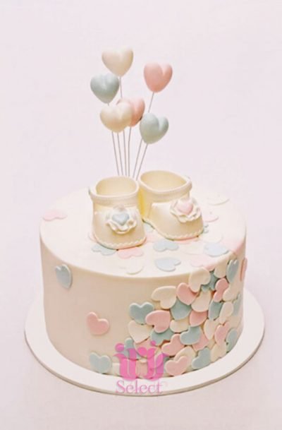 Little Booties Baby Shower Cake