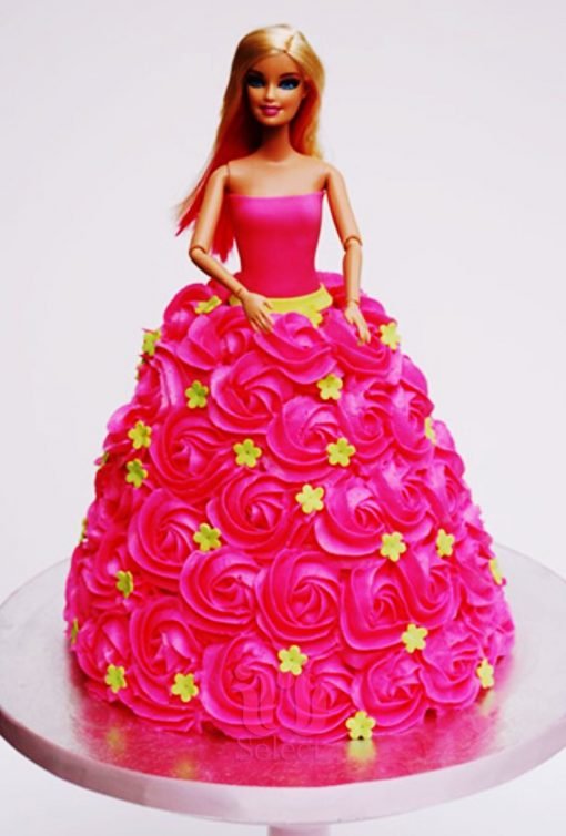 Rosette Queen Barbie Cake