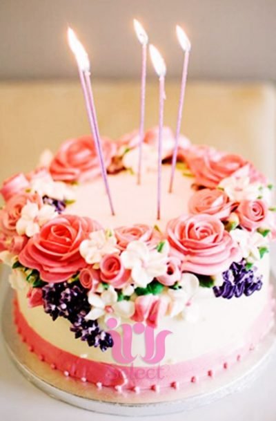 Wild Buttercream Flowers Cake